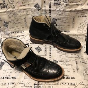 DSQUARED MENS FUR LINED ANKLE BOOTS